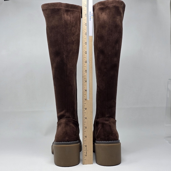 White Mountain Brown Marcella Boots Women’s Size 6.5 Riding Round Toe Mid Calf - Picture 9 of 9